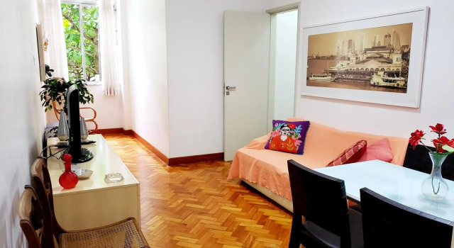 Apartamento COPACABANA REFORMADO - 400m da PRAIA, 2 QUARTOS, Portaria 24h, Wi-Fi, Ar condicionado, Cozinha Completa, Churrasqueira no prédio, Забронировать Апартаменты/квартира Апартаменты штата Рио-де-Жанейро, Апартаменты/квартира