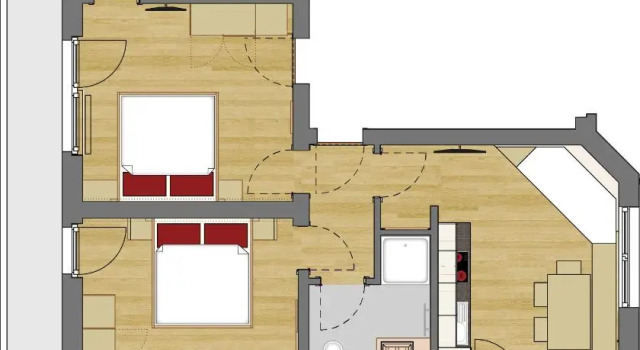 Апартаменты с 2 комнатами Apartment Kristall