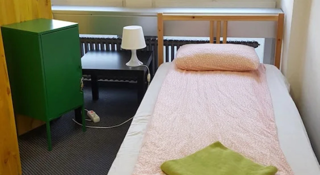 Кровать в общем номере Hard Hostel Zürich