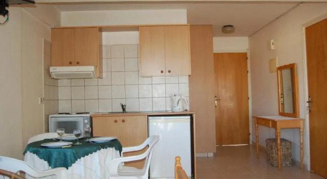 Трёхместная студия с балконом и с красивым видом из окна Nicos & Olympia Apartments