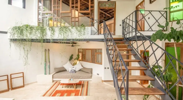 Contemporary 2BR Art Deco Villa, 800m to the Beach, Rezervovat Vila Hotely v Bali s bazénem, Bazén