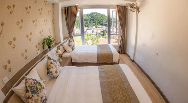 Номер Standard с красивым видом из окна Gem Sapa Hotel