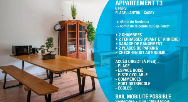 Nouveau ! Lanton Plage, 6 Voyageurs, Reserva ahora Hotel Hoteles en Aquitania con aparcamiento, Aparcamiento