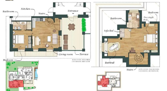 Апартаменты Luxury с 2 комнатами Villa Vitae