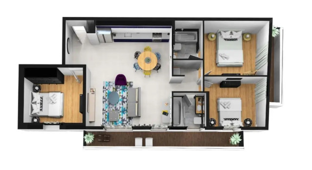 Апартаменты с 3 комнатами Carmel Market Apartments by Master