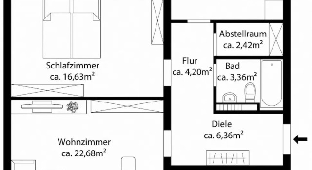 Номер Deluxe Luxus 70m2 sannierte City Wohnung