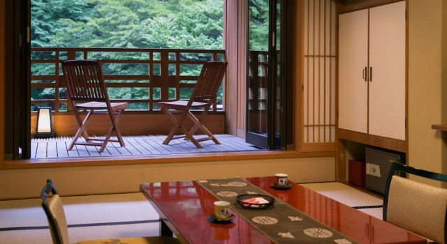 Трёхместный номер Economy с видом на горы Shima-Onsen Toshimaya