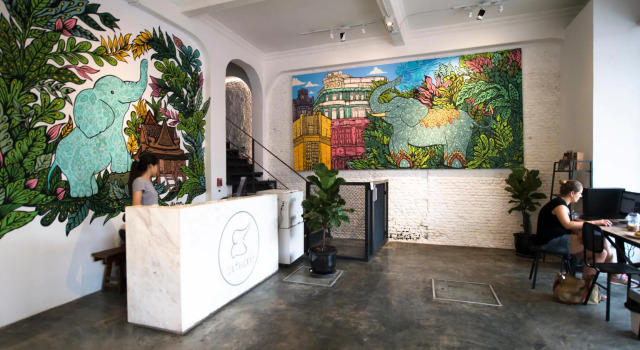 Кровать в общем номере Cacha Heritage Hotel - Chinatown & Old Town near MRT Sam Yot