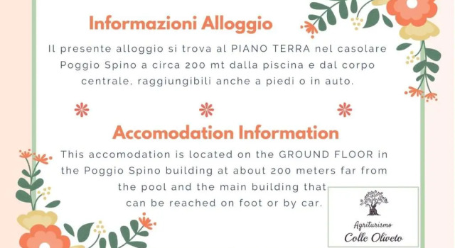 Номер Standard Agriturismo Colle Oliveto