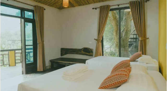Трёхместный номер Standard с видом на сад Trang An Ecolodge