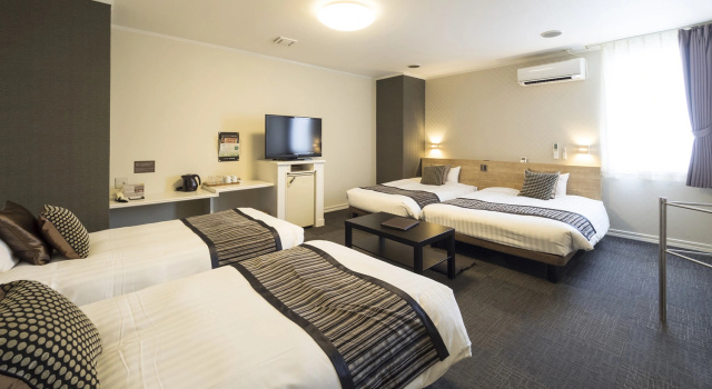 Четырёхместный номер Standard Hotel AreaOne Obihiro
