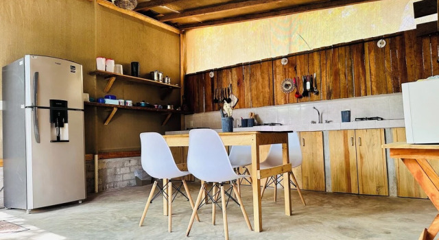 Кровать в общем номере Hotel Cabañas y Glamping Punta Surf