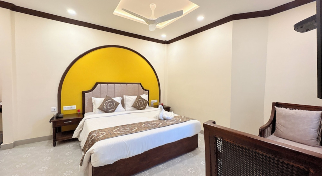 Superior Doppel Zimmer mit eingeschränktem Meerblick Hotel Prabhupada Puri