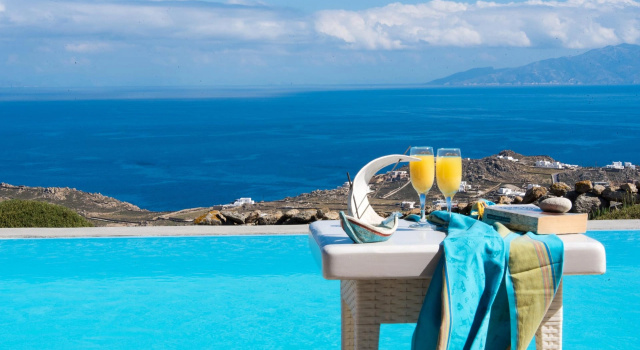 Двухместный люкс с видом на море Amallini Suites Mykonos