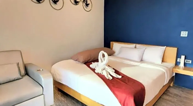 Двухместный номер Deluxe с балконом и с видом на море Cliff Lanta Suite