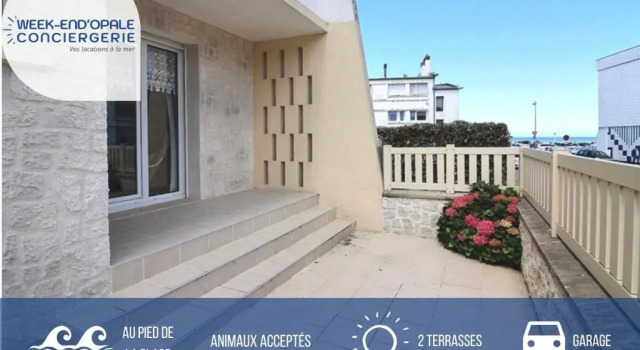 Коттедж с 2 комнатами Appartement à 50 mètres de la mer - Les embruns