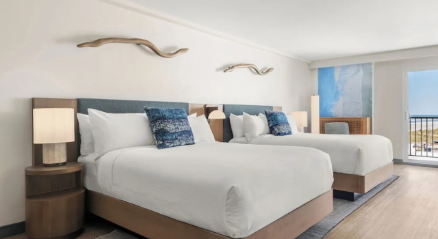 Четырёхместный номер Standard с балконом и с частичным видом The Seahaus Hotel, Atlantic City Boardwalk, a Tribute Portfolio Hotel
