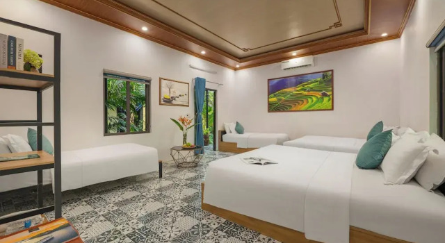 Семейный номер Standard с балконом и с видом на сад Tam Coc Forest Banana Retreat & Spa