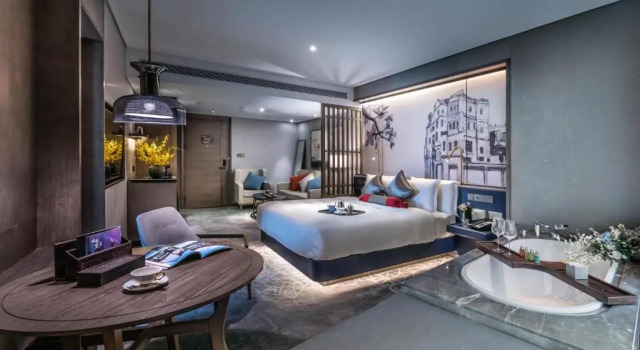 Двухместный номер Deluxe с видом на залив Elegant Hotel Guangzhou Zhujiang New Town Canton Tower