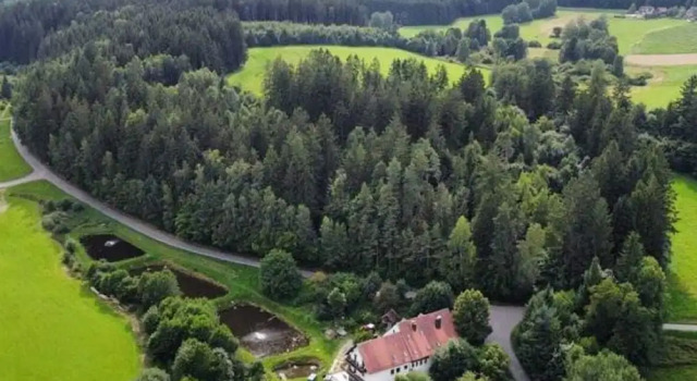 Кровать в общем номере с 6 комнатами Alluring Apartment in Schonsee in the Forest