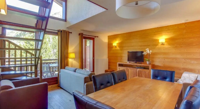 Кровать в общем номере Дуплекс с 2 комнатами Dormio Resort Les Portes du Mont Blanc