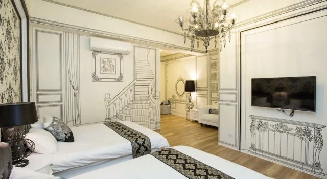 Четырёхместный номер Standard с балконом Salmon B&B