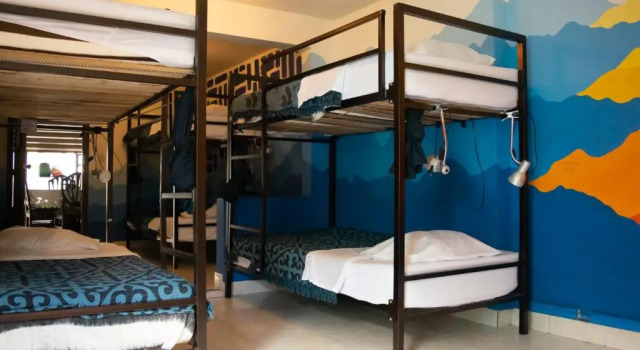 Кровать в общем номере Casa Mood Usaquen