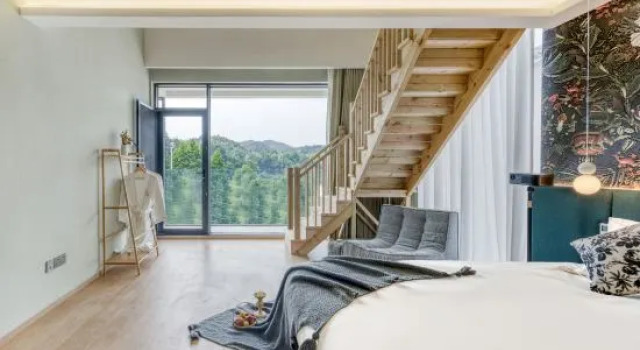 Люкс Listening to Yunshan Inn · Su Xi Swimming Pool Modern Ins Style Family Vacation Beautiful Stay