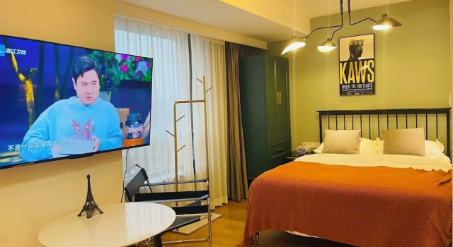 Двухместный номер Classic Shanghai Lerongju Boutique Apartment Metro Line 8 20meter