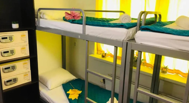 Кровать в общем номере Space Hostel Amsterdam Zaandam