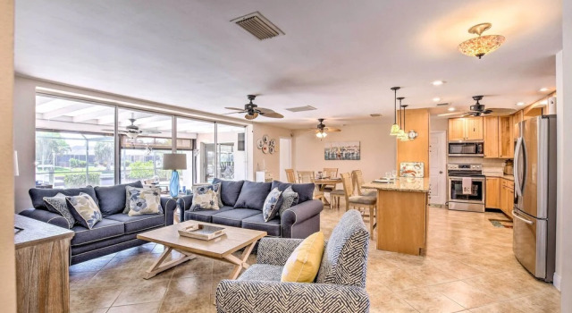 Cape Coral Waterfront Getaway w/ Pool & Dock!