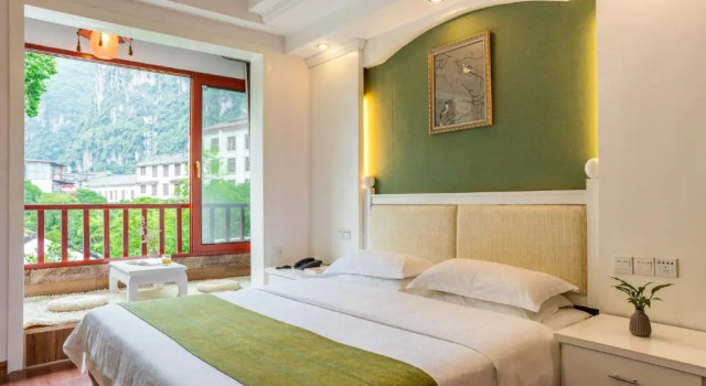 Camera doppia Standard con vista sulle montagne Yangshuo River View Hotel