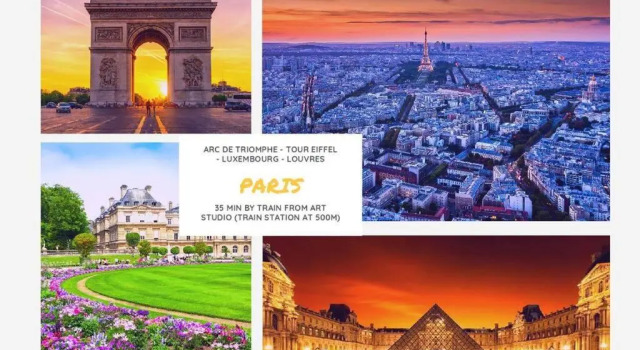 Студия Studio Art - Shopping center and train station 500m - Disneyland Paris 5min