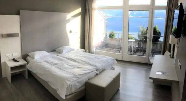 Двухместный номер Superior с балконом и с видом на озеро Hôtel Prealpina