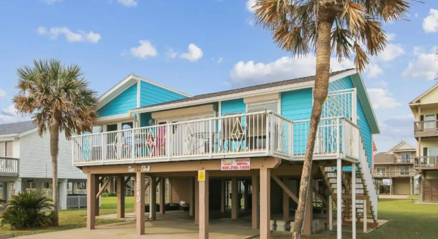 Beachfront Seashell, Забронировать Дом для отпуска Галвестон Texas Gulf Coast, рядом с Hershey Beach