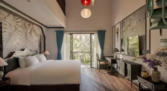 Семейный люкс с видом на сад Vanessa Boutique Hotel An Bang Beach