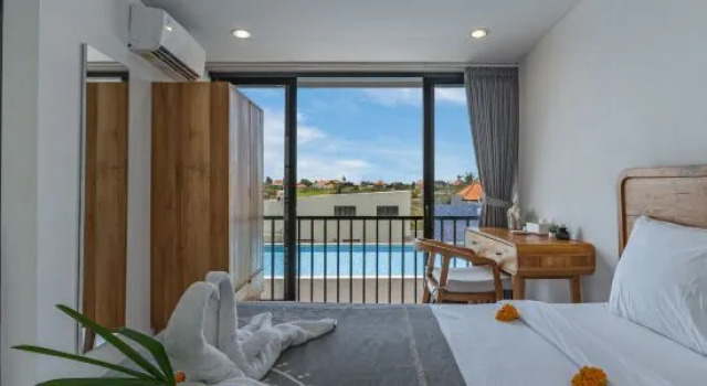 Wolu 1BR Loft Canggu Private Pool Parking Area, Fast Wifi