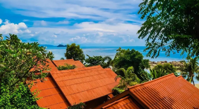 Бунгало с частичным видом на море Zama Resort Koh Phangan