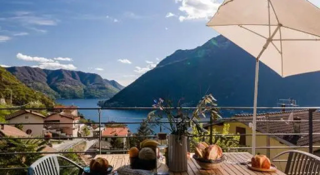 Nesso 1 Bedroom Deluxe Lake View Terrace Apartment, Book Apartment Hotels in Como with a Pool, Swimming Pool