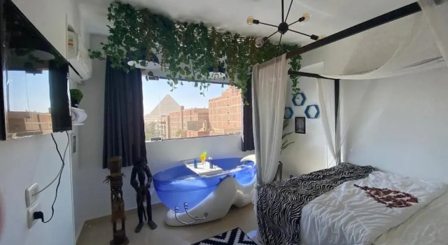 Plaza Pyramids View Inn, Забронировать Апарт-отель Недорогие отели Каира, рядом с Большой сфинкс, недорого