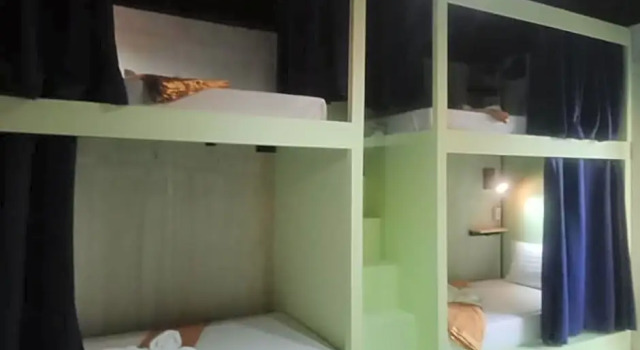 Кровать в общем номере Lexias Hostel