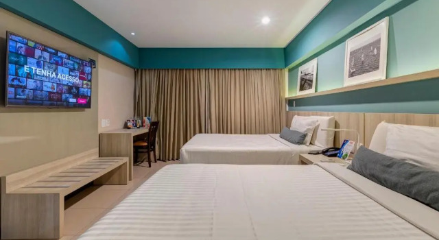 Четырёхместный номер Standard с частичным видом на море Monte Pascoal Praia Hotel Salvador