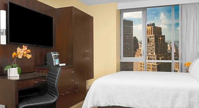 Двухместный номер с частичным видом на Таймс-сквер Hilton Garden Inn New York - Times Square Central