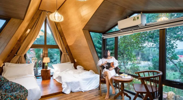 Семейный номер Standard Дуплекс с панорамным видом Khách xá Bái Đính - Bai Dinh Guest House