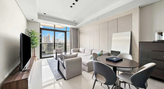 Elegant 1BR With Panoramic Views on Burj Khalifa