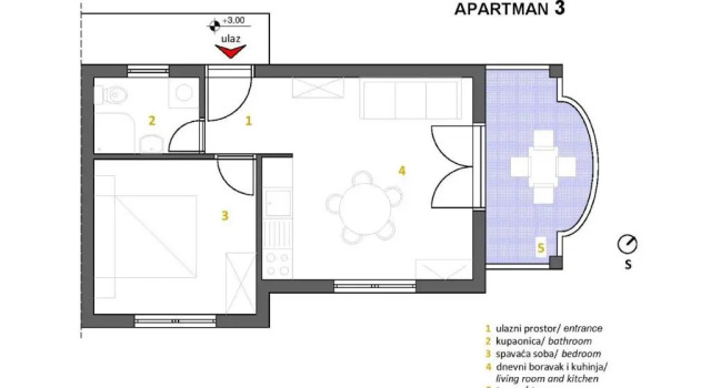 Апартаменты c 1 комнатой Apartments Villa Tribunj