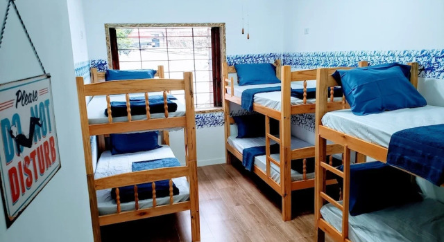 Кровать в общем номере Deck Hostel Congonhas