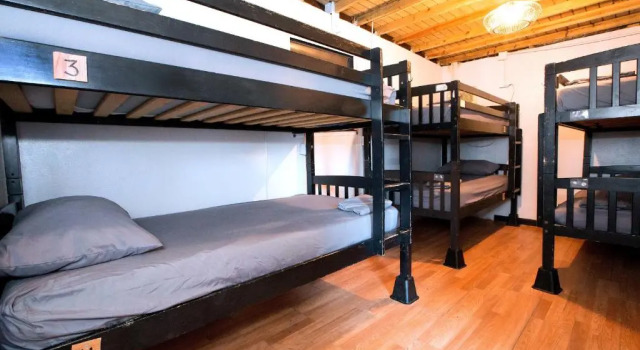 Кровать в общем номере Casa Santurce