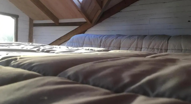 Кровать в общем номере Hostal Climb House