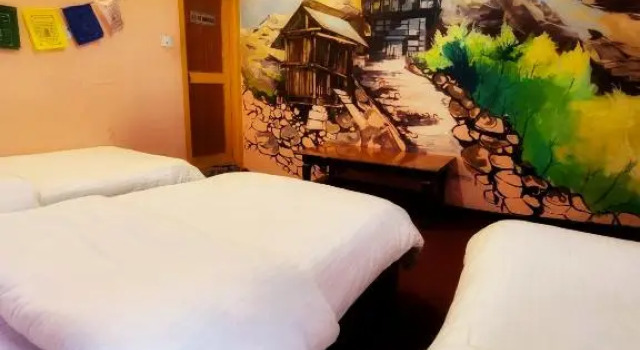 Кровать в общем номере The Wanderers Nest